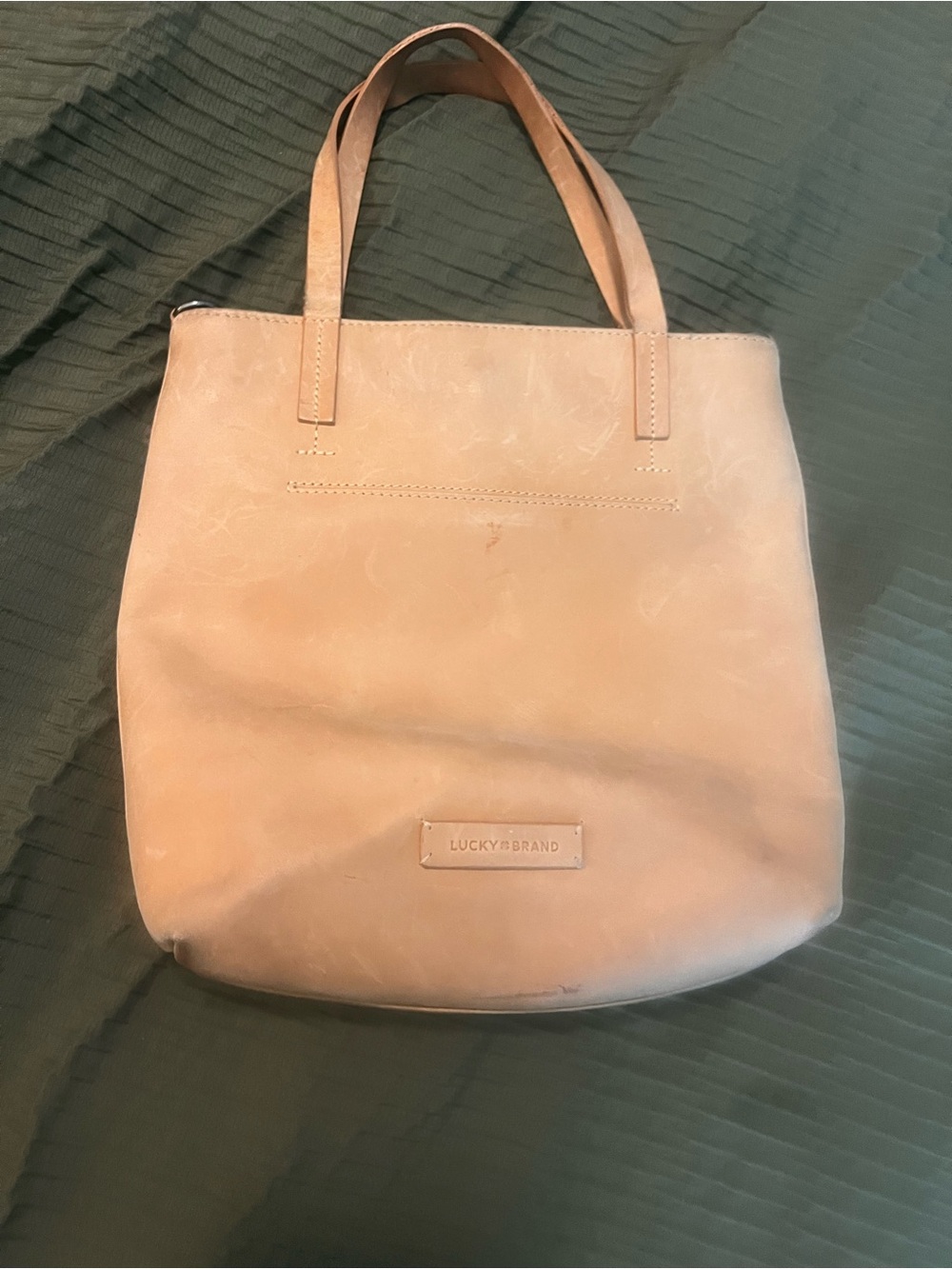 Lucky Brand Blush Beige Leather Tote